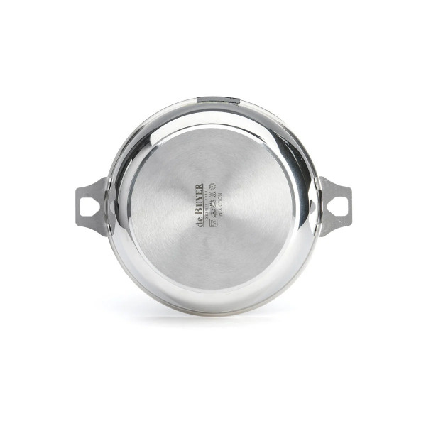 DE BUYER Milady 24cm Stainless Steel Domed Sauté Pan with Removable TWISTY Handle