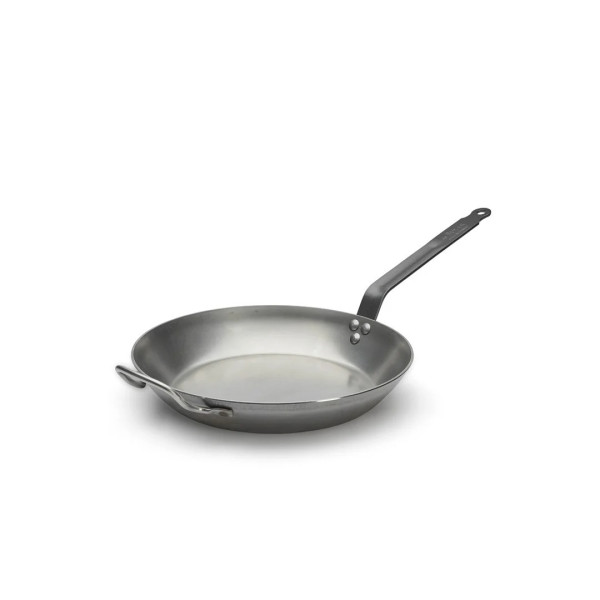 DE BUYER Carbone Plus Round Frying Pan with Handle in Steel Sheet - 3 Sizes