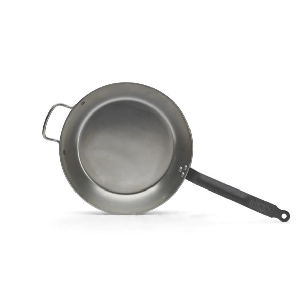 DE BUYER Carbone Plus Round Frying Pan with Handle in Steel Sheet - 3 Sizes