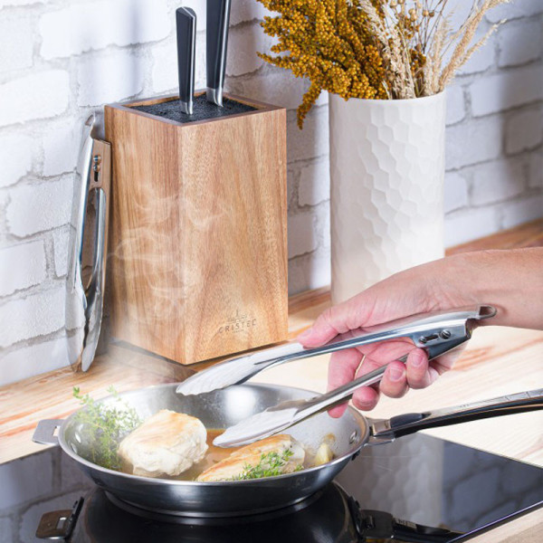 CRISTEL Self-Locking Serving Tongs in Stainless Steel - 2 Sizes