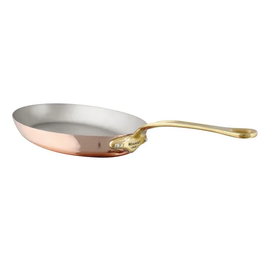 MAUVIEL Elégance Oval Copper Frying Pan - 2 Sizes