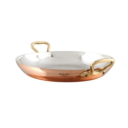 MAUVIEL Elégance Round Platter in Stainless Steel Copper - 2 Sizes