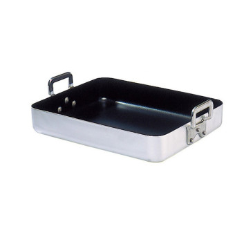 MATFER Classe Alu Non-Stick Aluminum Roasting Dish with Riveted Handles, 40cm