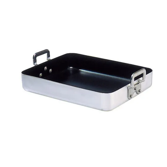 MATFER Classe Alu Non-Stick Aluminum Roasting Dish with Riveted Handles, 40cm