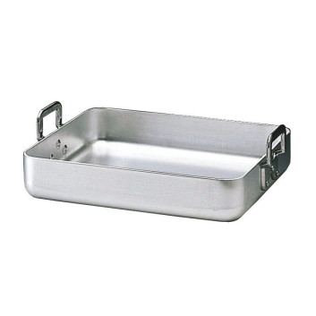 MATFER Class Alu Aluminum Roasting Dish with Riveted Handles - 6 Sizes