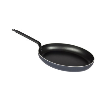 MATFER Chef Non-Stick Oval Aluminum Frying Pan - 2 Sizes