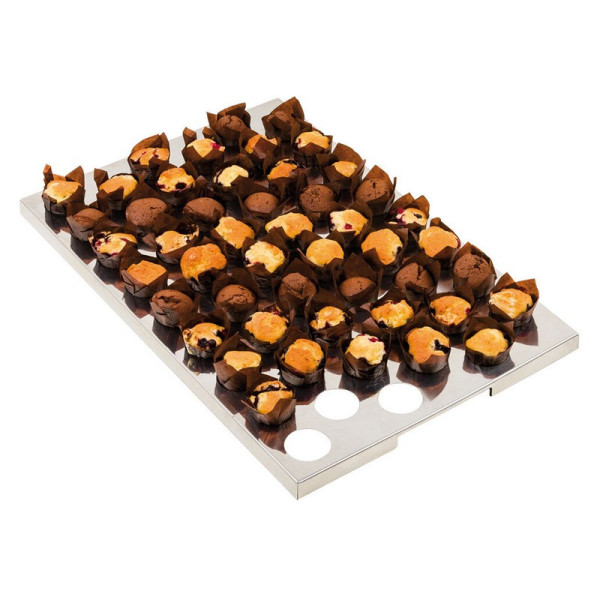 MATFER Tulip Cup Tray, 4.5cm Cells, Stainless Steel, 56x36cm