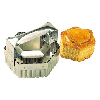 MATFER Double Hexagonal Cutter, Stainless Steel, 9cm