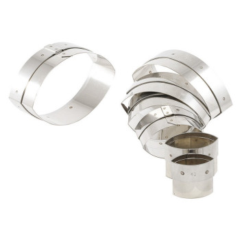 MATFER Box of 7 plain oval stainless steel cutters