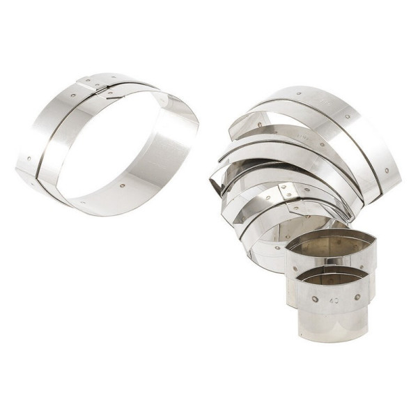 MATFER Box of 7 plain oval stainless steel cutters