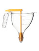 MATFER Graduated Funnel with Clear Copolyester Plunger, Stand and 4 Nozzles