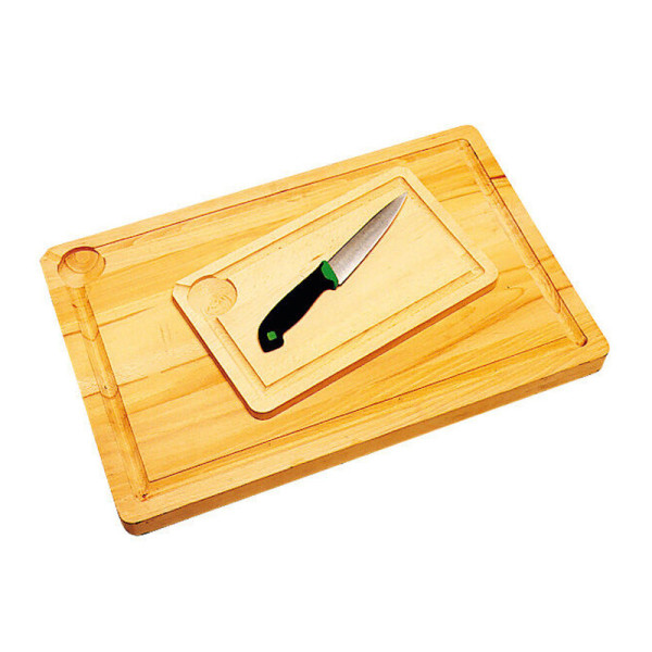 MATFER Beech Wood Cutting Board with Gully - 2 Sizes