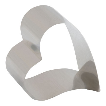 MATFER Set of 4 heart-shaped stainless steel nuns, 7x6x4.5cm