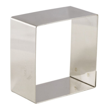 MATFER Set of 4 square-shaped stainless steel nuns, 5.6 x 5.6 x 3 cm