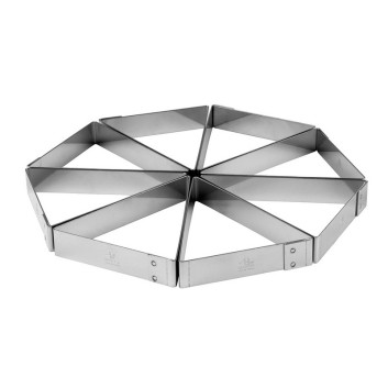 MATFER Set of 8 triangular cutters in reinforced stainless steel, 12 x 9.8 x 2 cm