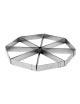 MATFER Set of 8 triangular cutters in reinforced stainless steel, 12 x 9.8 x 2 cm