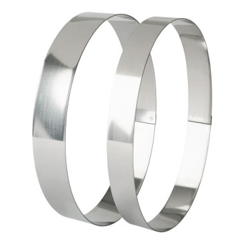 MATFER Oval Stainless Steel Dessert Ring, 19cm, Height 3.5cm