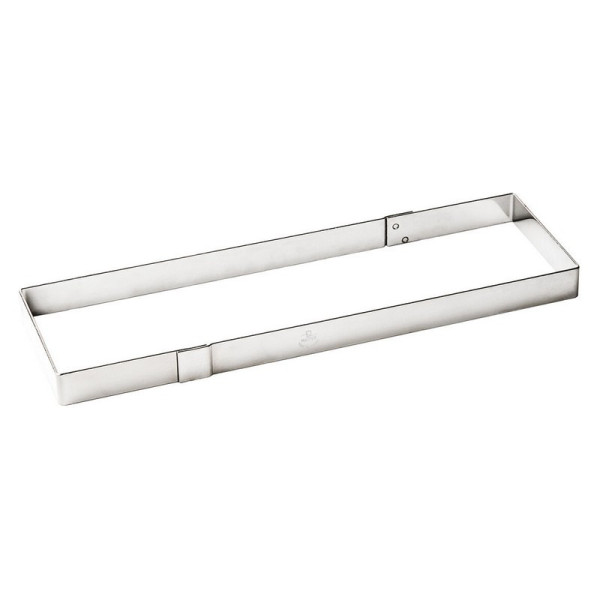 MATFER Rectangular Flan Frame in Extra-Strong Stainless Steel, 37x11x2.5cm