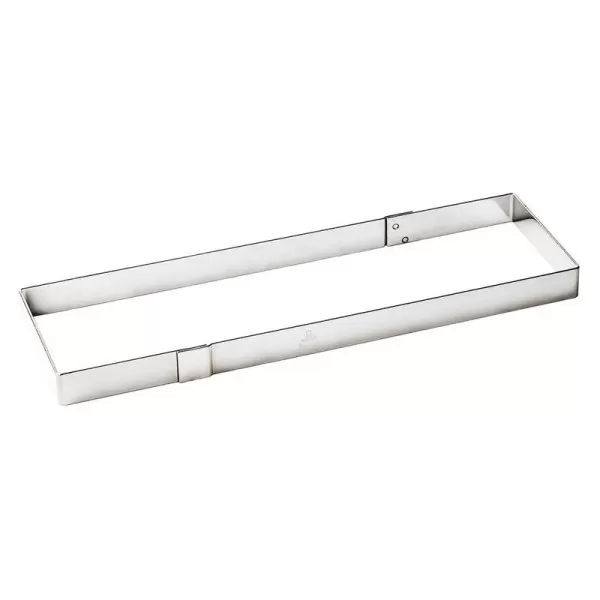 MATFER Rectangular Flan Frame in Extra-Strong Stainless Steel, 37x11x2.5cm