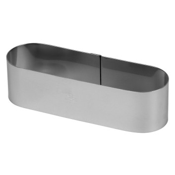 MATFER Oblong Stainless Steel Dessert Ring, Height 4cm, 14.5x4.5cm