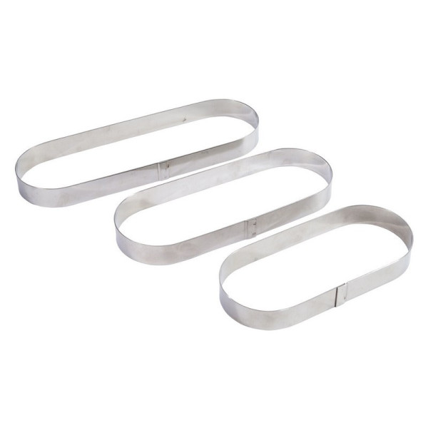 MATFER Mozaïk Oblong Stainless Steel Tart Ring - 3 Sizes