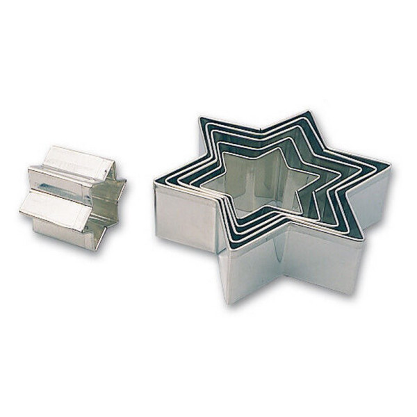 MATFER Box of 6 Star Cutters, 4 to 11 cm, Tinplate