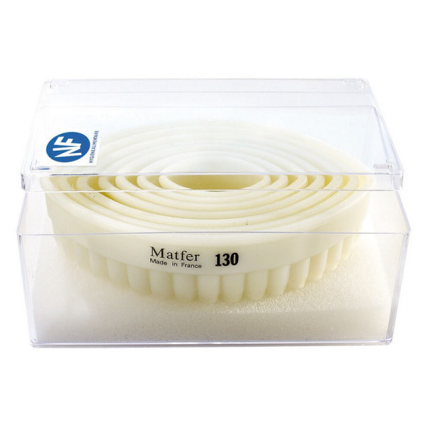 MATFER Box of 7 Oval Fluted Cutters in Exoglass