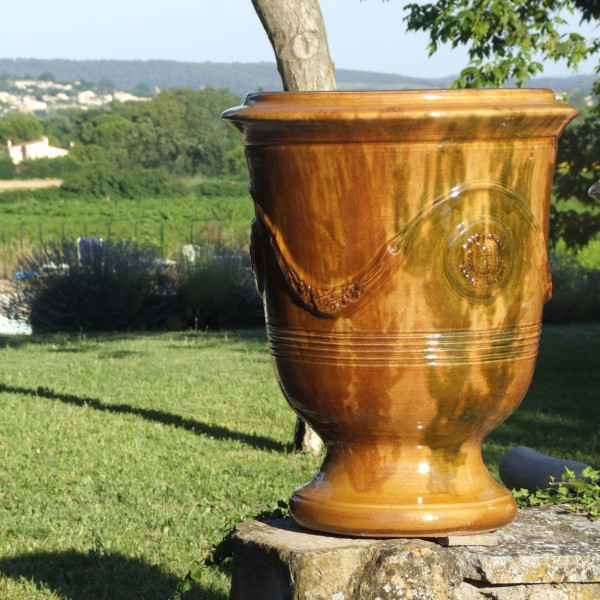 Anduze Planter flamed enamelled  Tradition - 4 sizes