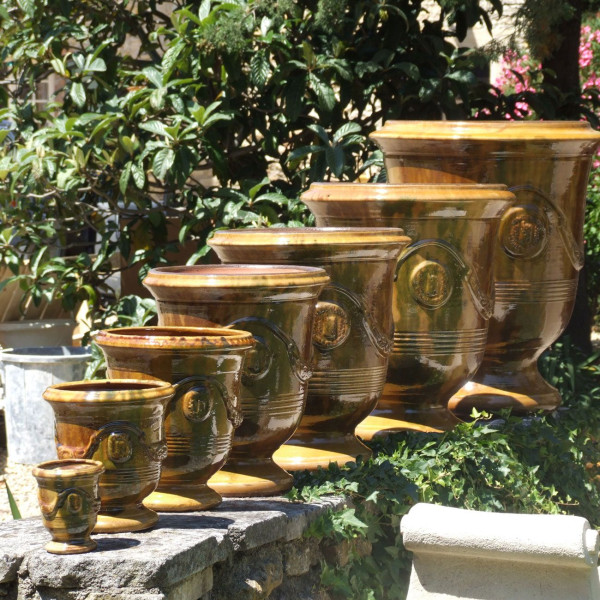 Anduze Planter flamed enamelled  Tradition - 4 sizes