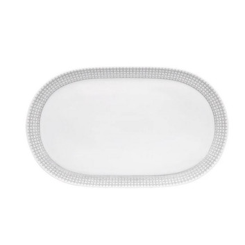 DEGRENNE oval dish Silver crown in porcelain 38x23.5cm