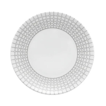 DEGRENNE 6 Couronne Argentée porcelain plates - 4 sizes