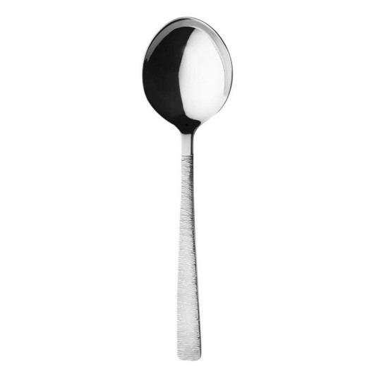DEGRENNE Set of 6 Astrée Ciselée Miroir Soup Spoons