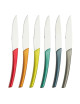 DEGRENNE Set of 6 Quartz Mirror Multicolor Steak Knives