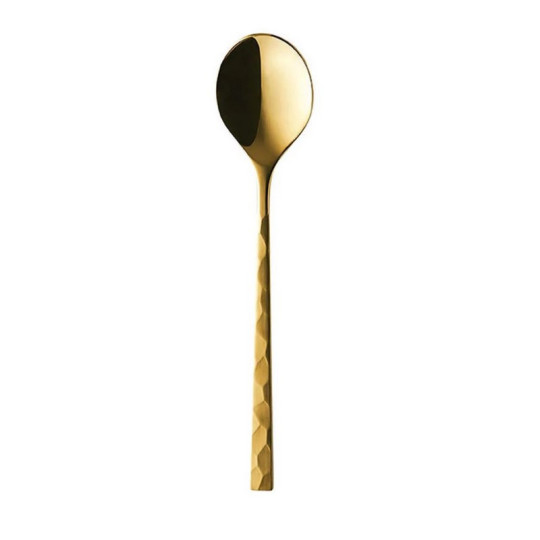 DEGRENNE Set of 6 Fuse Hammered Brass Teaspoons