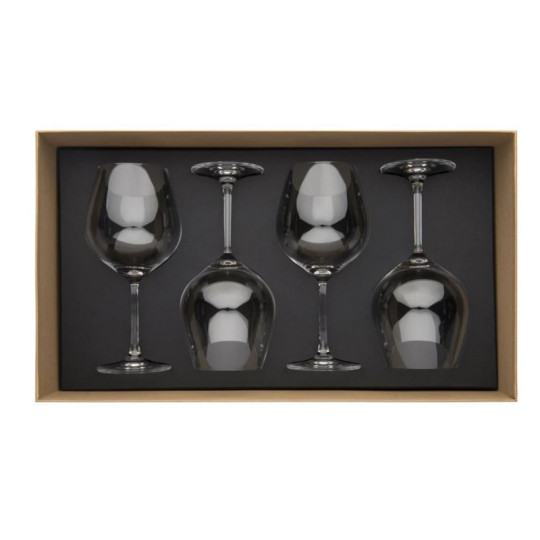 DEGRENNE Set of 4 Domaine Burgundy Wine Glasses, 75cl