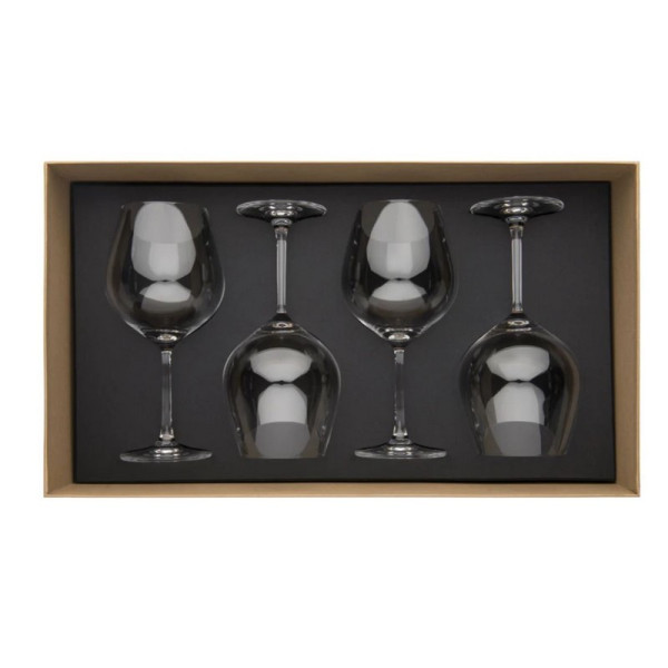 DEGRENNE Set of 4 Domaine Burgundy Wine Glasses, 75cl