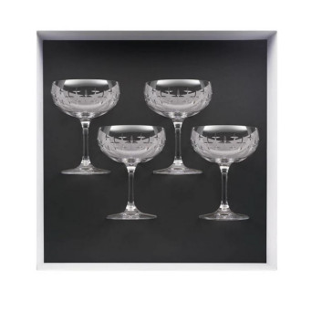DEGRENNE Set of 4 Newport Twist 28cl Cocktail/Ice Cream Glasses
