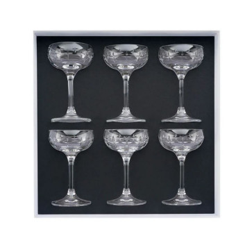 DEGRENNE Set of 6 Newport Twist 7.5cl liqueur glasses