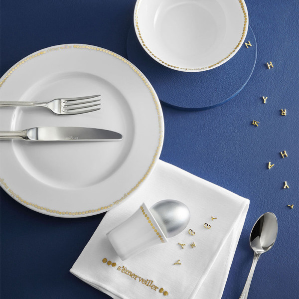 DEGRENNE Merveilles 4-Piece Porcelain Dinnerware Set
