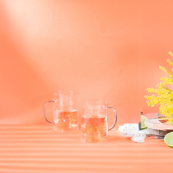 CRISTEL Set of 2 glass mugs