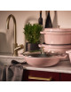STAUB Sorbet Pink Cast Iron Wok 30cm with Lid