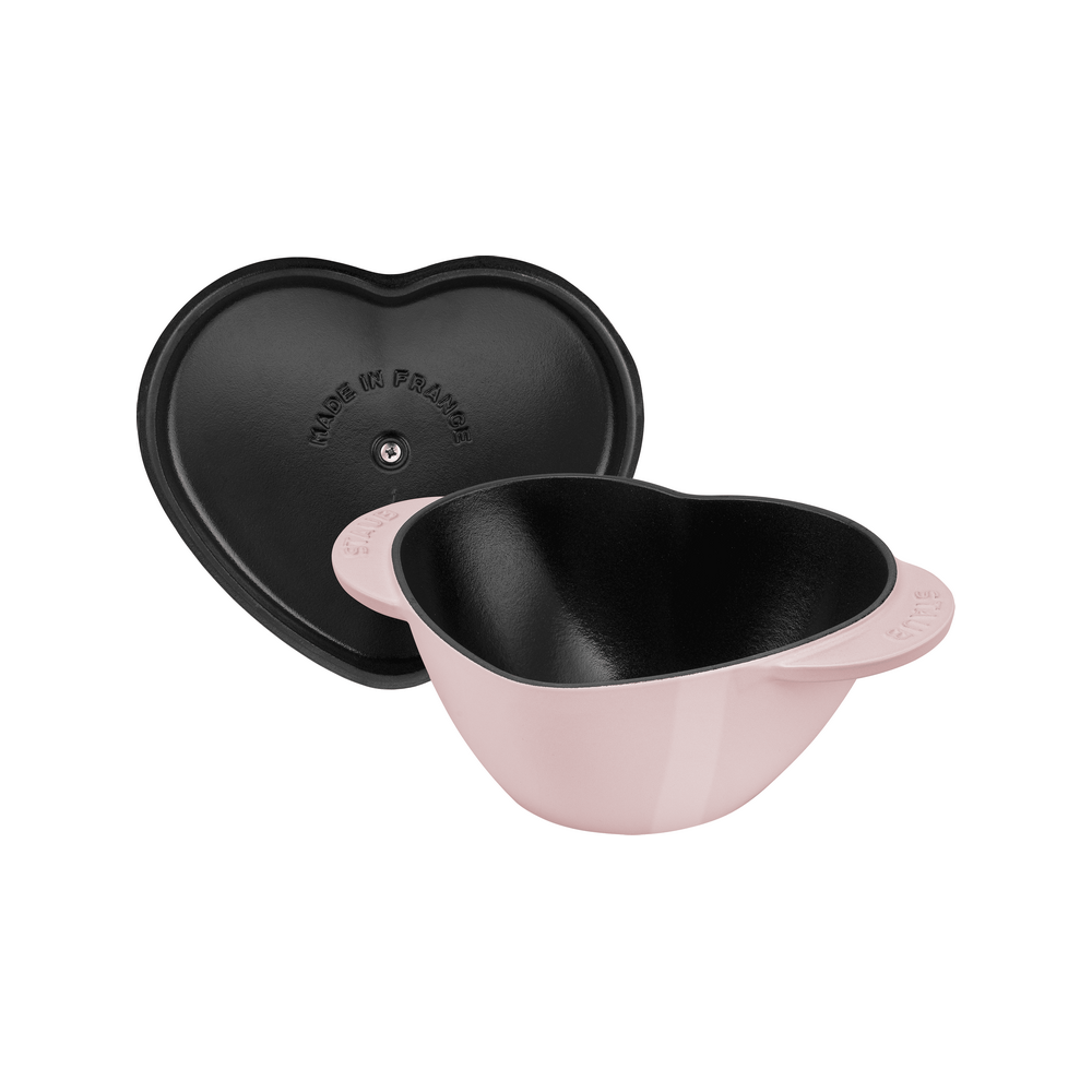 STAUB Sorbet Rose Cast Iron Heart-Shaped Cocotte 20cm