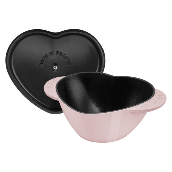 STAUB Sorbet Rose Cast Iron Heart-Shaped Cocotte 20cm