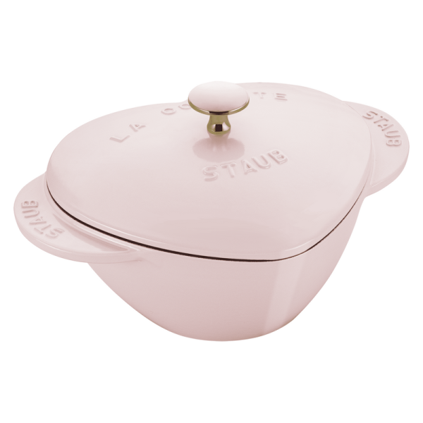 STAUB Sorbet Rose Cast Iron Heart-Shaped Cocotte 20cm