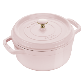 STAUB Sorbet Rose Round Cast Iron Cocotte - 4 Sizes