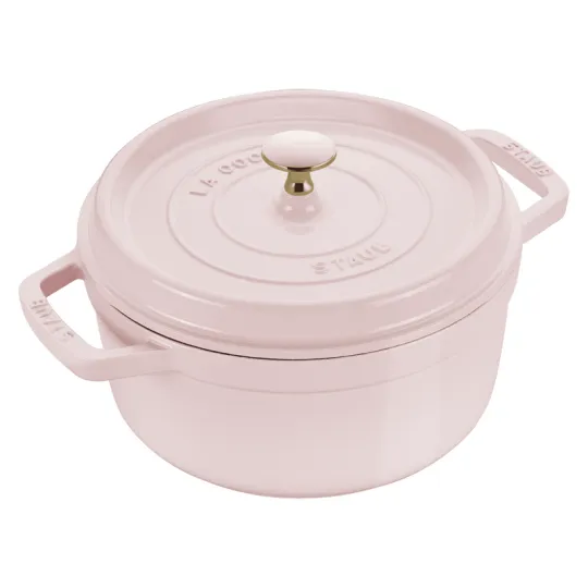 STAUB Sorbet Rose Round Cast Iron Cocotte - 4 Sizes