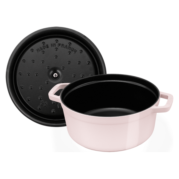 STAUB Sorbet Rose Round Cast Iron Cocotte - 4 Sizes