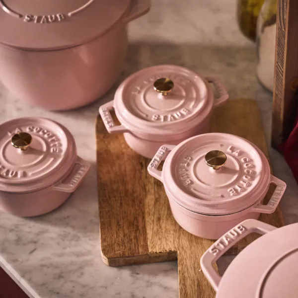 STAUB Sorbet Pink Mini Cocotte 10cm Cast Iron