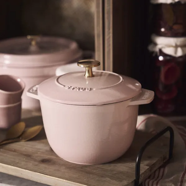 STAUB Gohan Rice Casserole, Sorbet Rose, Cast Iron, 16cm