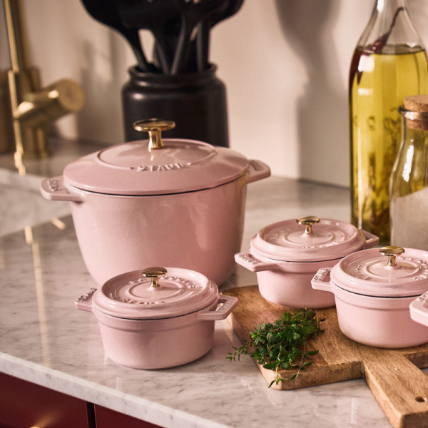 STAUB Gohan Rice Casserole, Sorbet Rose, Cast Iron, 16cm
